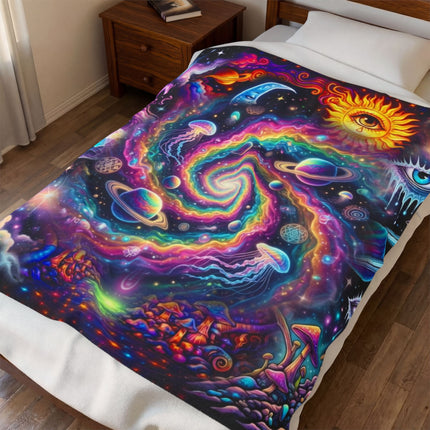 GALAXY VORTEX Psychedelic Blanket