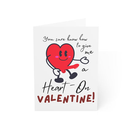 Funny Valentines Day Card For Her, Valentine Greeting Gift, Heart On Hard Erection Adult Humor Girl Wife Girlfriend and Couples Greetings