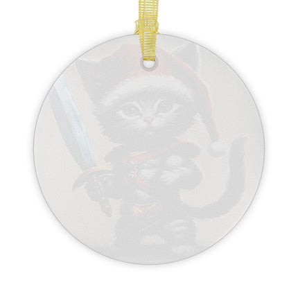KITTEN WARRIOR Christmas Ornament