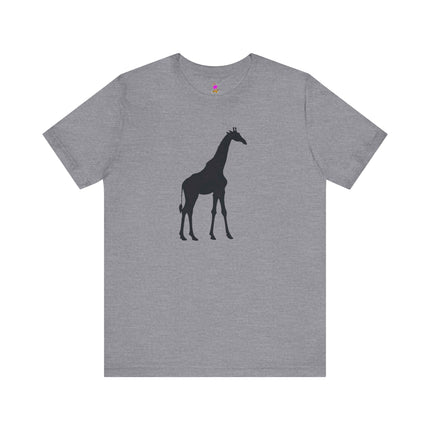 GIRAFFE SILHOUETTE T-Shirt - Elegant Wildlife Minimalist Art Tee