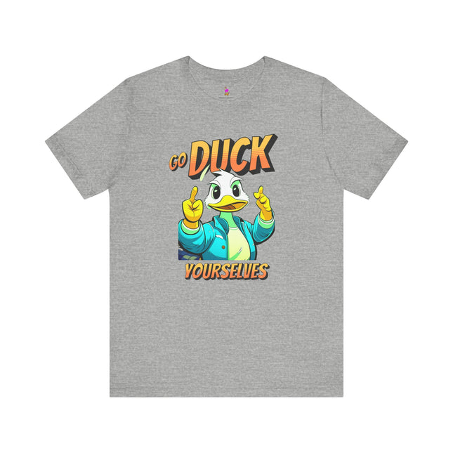 GO DUCK YOURSELVES Profane Quack T-Shirt - Funny Duck Wordplay Humor Tee