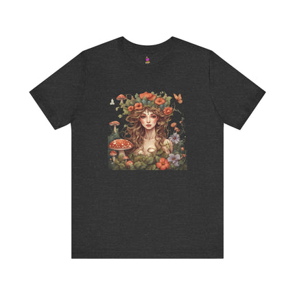 FLOWER GARDEN MAIDEN T-Shirt - Beautiful Botanical Fantasy Art Tee
