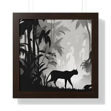 CHEETAH PREDATOR SHADOW - Wild Leopard Jungle Framed Wall Art