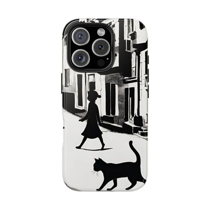 VINTAGE CITY CAT ALLEY WAY Phone Case