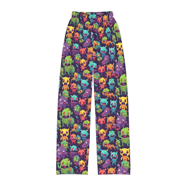 Kids Zombie Pajama Pants | Vintage 90's Style Retro Monster Gross Out Bed Time Wear | Cute Furry Fuzzy Yucky Beast Child Night Bottoms