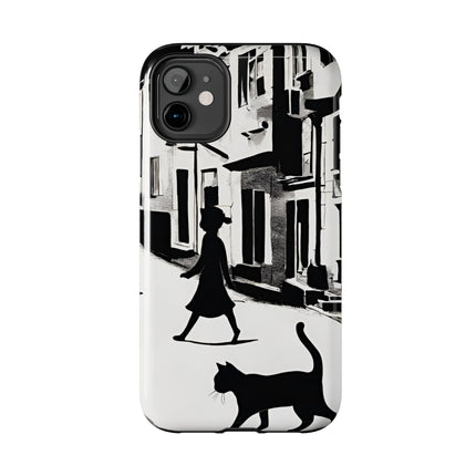 VINTAGE CITY CAT ALLEY WAY Phone Case
