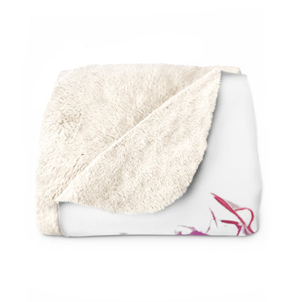 UNHOODED SKELETON 80's Cartoons Inspired Splash Abstract Art Sherpa Fleece Blanket