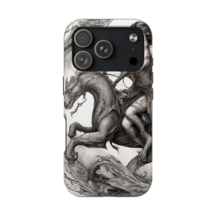 DRAGON AND MORPHING REPTILIAN BEAUTY Phone Case