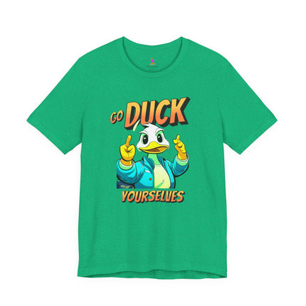 GO DUCK YOURSELVES Profane Quack T-Shirt - Funny Duck Wordplay Humor Tee