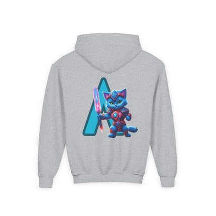 CUSTOM Letter A PERSONALIZED Warrior Cat Girls Hoodie Sweatshirt (ADD NAME TO FRONT)