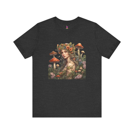 FLOWER FANTASY GARDEN MAIDEN T-Shirt - Whimsical Botanical Art Tee