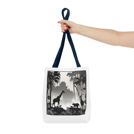 GIRAFFE SILHOUETTE Tote - Savannah Forest Shadow Nature Scene Travel Bag