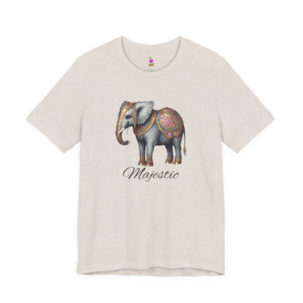 MAJESTIC Elegant Elephant T-Shirt - Beautiful Wildlife Art Tee
