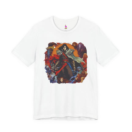 A WARRIOR OF LEGEND Video Game Inspired Collage T-Shirt - Epic Gaming Hero Art Tee