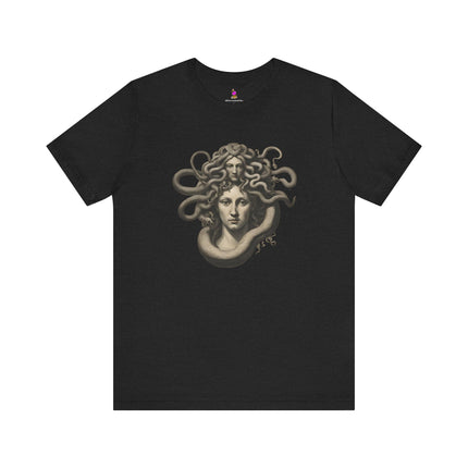 TWO TIER MEDUSA BUST Creepy T-Shirt - Dark Greek Mythology Horror Art Tee