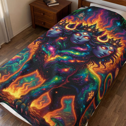 CERBERUGODDESSES Psychedelic Blanket