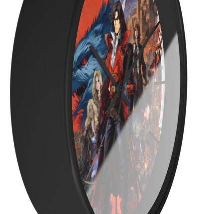 MANY TERRORS AWAIT THE FORCES OF GOOD Wall Clock - Retro Gaming Vampire Castle Decor