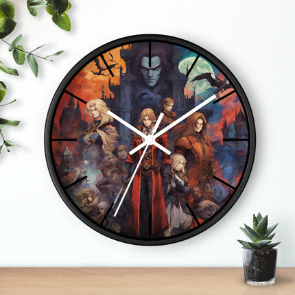 ALLIANCE AGAINST THE FORCES OF DARKNESS Video Game Inspired Abstract Collage Wall Art Clock