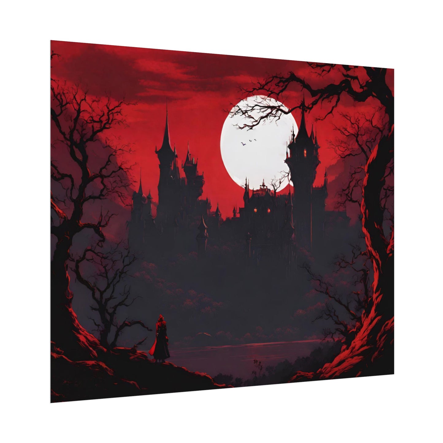 Castlevania Belmont Video Game Room Inspired Wall Decor | A Journey Into Horrid Evil Poster | Dracula Castle Vampire Night Wall Hanging