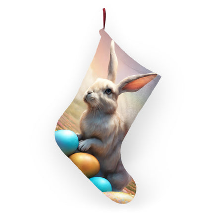 Personalized Bunny Rabbit Easter Stocking, Basket Hide Seek Gift Stuffer, Kids Adults Cute Fun Egg Sock