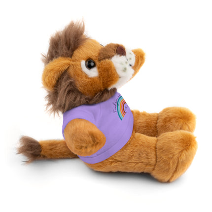 FIND YOUR INNER HAPPY PLACE Inspirational Rainbow Stuffed Animal