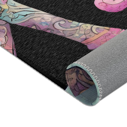 MARCH OF THE ELEPHANTS Floral Collage Area Rug