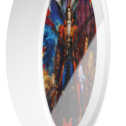 CREATURES OF THE CASTLE Wall Clock - Retro Gaming Vampire Hunter Decor