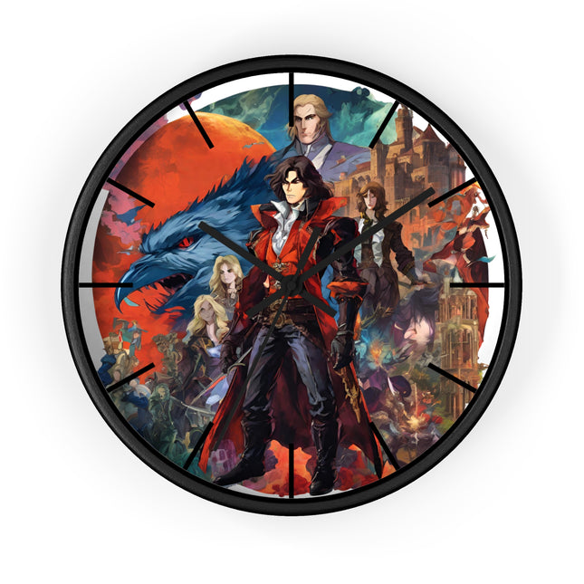 MANY TERRORS AWAIT THE FORCES OF GOOD Wall Clock - Retro Gaming Vampire Castle Decor