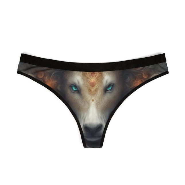 Majestic Myths Wild Mythological Lion Woman's Thong, Lingerie Underwear, Sexy Bikini Panties, Empowering Intimate Apparel, Goth Thong Briefs
