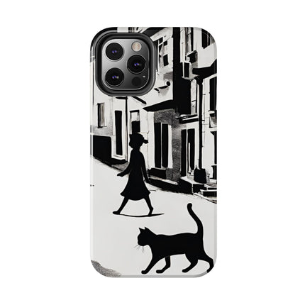VINTAGE CITY CAT ALLEY WAY Phone Case