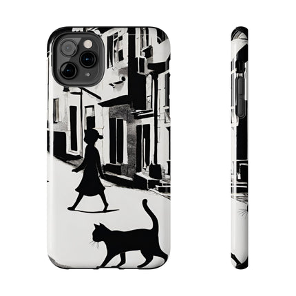 VINTAGE CITY CAT ALLEY WAY Phone Case