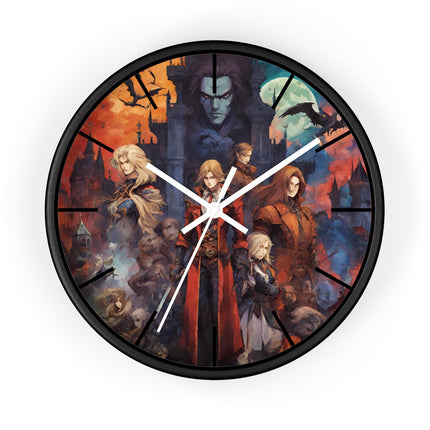 ALLIANCE AGAINST THE FORCES OF DARKNESS Video Game Inspired Abstract Collage Wall Art Clock