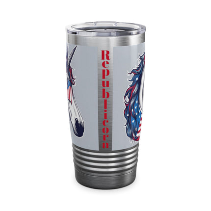 REPUBLICORN PATRIOTIC UNICORN Tumbler - American Flag Freedom Loving Traveler Cup