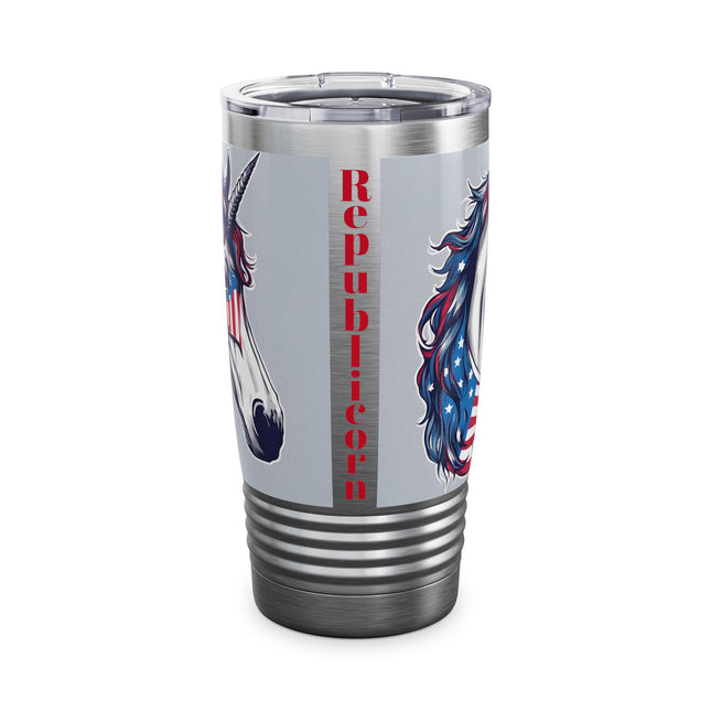 REPUBLICORN PATRIOTIC UNICORN Tumbler - American Flag Freedom Loving Traveler Cup