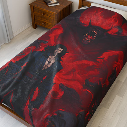 A FORCE OF FATE AGAINST ABSOLUTE EVIL - Video Game Inspired Velveteen Plush Blanket
