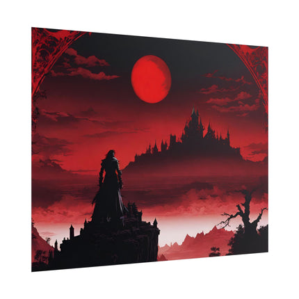 WHAT A HORRIBLE NIGHT TO TRAVERSE THE DARKNESS - Dracula Castle Video Game Inspired Wall Decor Poster