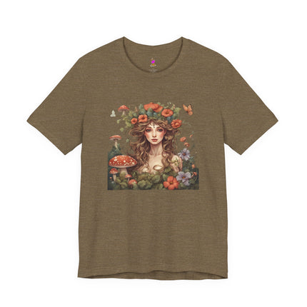 FLOWER GARDEN MAIDEN T-Shirt - Beautiful Botanical Fantasy Art Tee