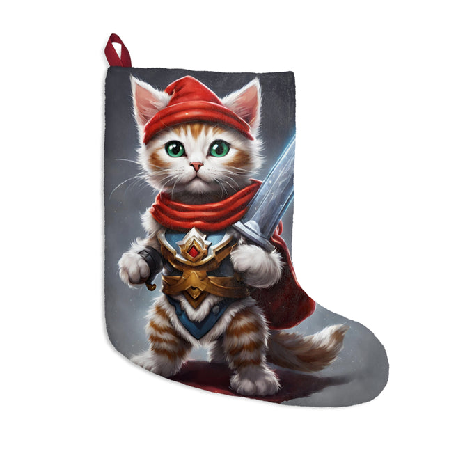 Christmas Stockings, Kids Adults Stockings, Cat Lovers Christmas Gift, Santa Warrior, Stockings with Cats, Kitten Stocking, Pet Holiday Gift