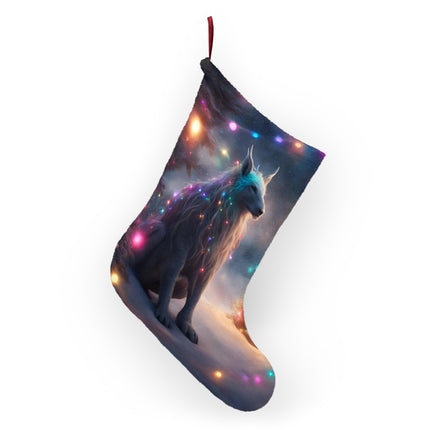 Mythical Beasts Christmas Stockings, Kids Adults Mystical Lights Stockings, Festive Fantasy Lovers Gift, Snow Creatures Holiday Winterland