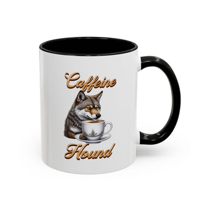 Caffeine Hound Dog and Wolf Lovers Coffee Mug
