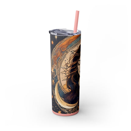 SUN & MOON GODDESS Skinny Tumbler - Lunar Astronomy Wiccan Dreams Cup