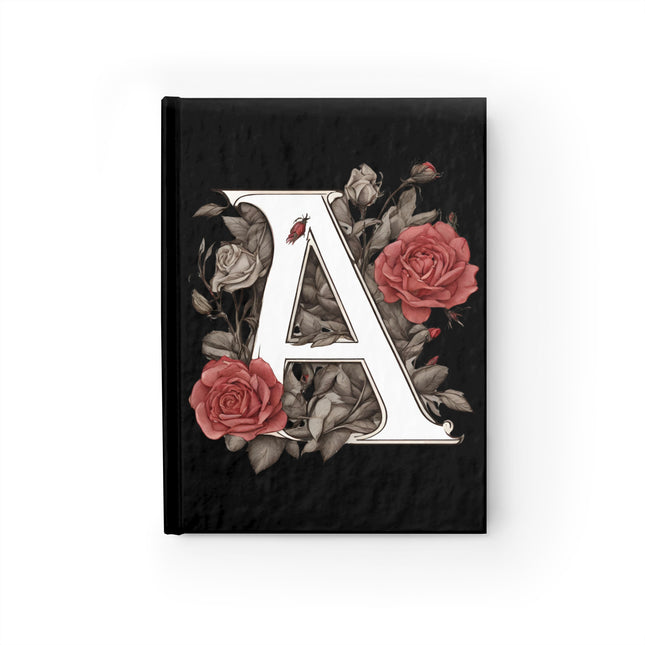 Personalized Letter A Diary | Custom Companion Journal | Hardcover Daily Life Log Black Book | Birthday, Wedding, Grandma, Grandmother Gift