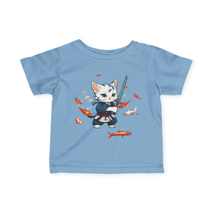 KOI SAMURAI KITTEN T-Shirt - Cute Japanese Cat Warrior Infant Tee