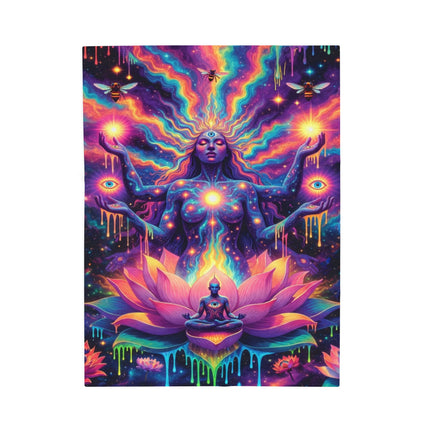 DIVINE LOTUS GODDESS Psychedelic Blanket