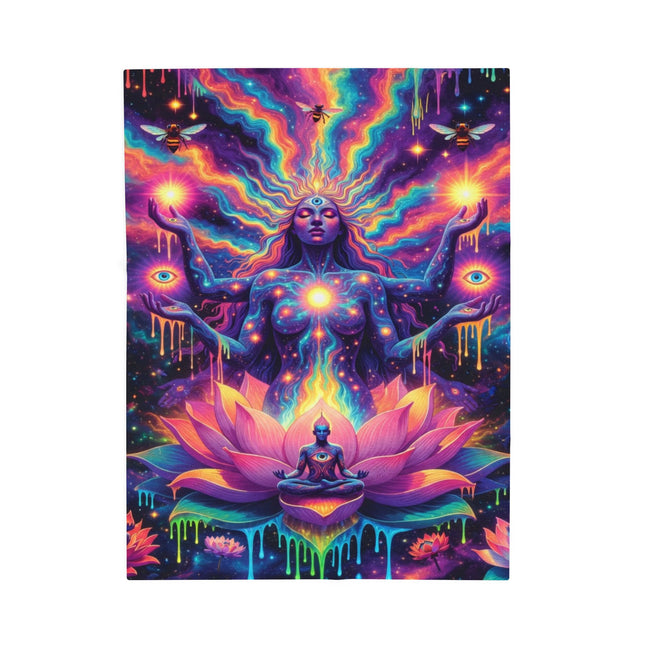 DIVINE LOTUS GODDESS Psychedelic Blanket