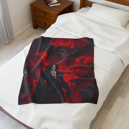 A FORCE OF FATE AGAINST ABSOLUTE EVIL - Video Game Inspired Velveteen Plush Blanket
