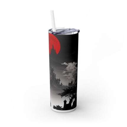 DEATH AND TERROR AWAIT - Video Game Inspired Skinny Tumbler