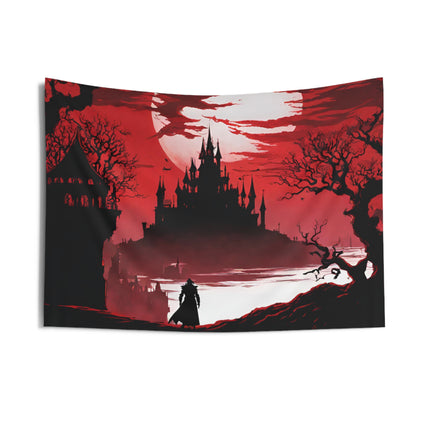 THE MOON ITSELF CAN DEVOUR THE NIGHT Video Game Inspired Art Tapestry