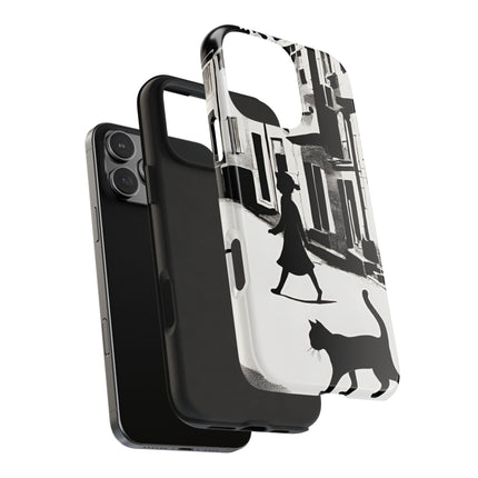 VINTAGE CITY CAT ALLEY WAY Phone Case