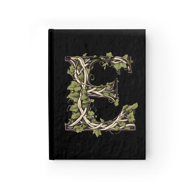 Personalized Letter E Diary | Custom Companion Journal | Hardcover Daily Life Log Black Book | Birthday, Wedding, Grandma, Grandmother Gift